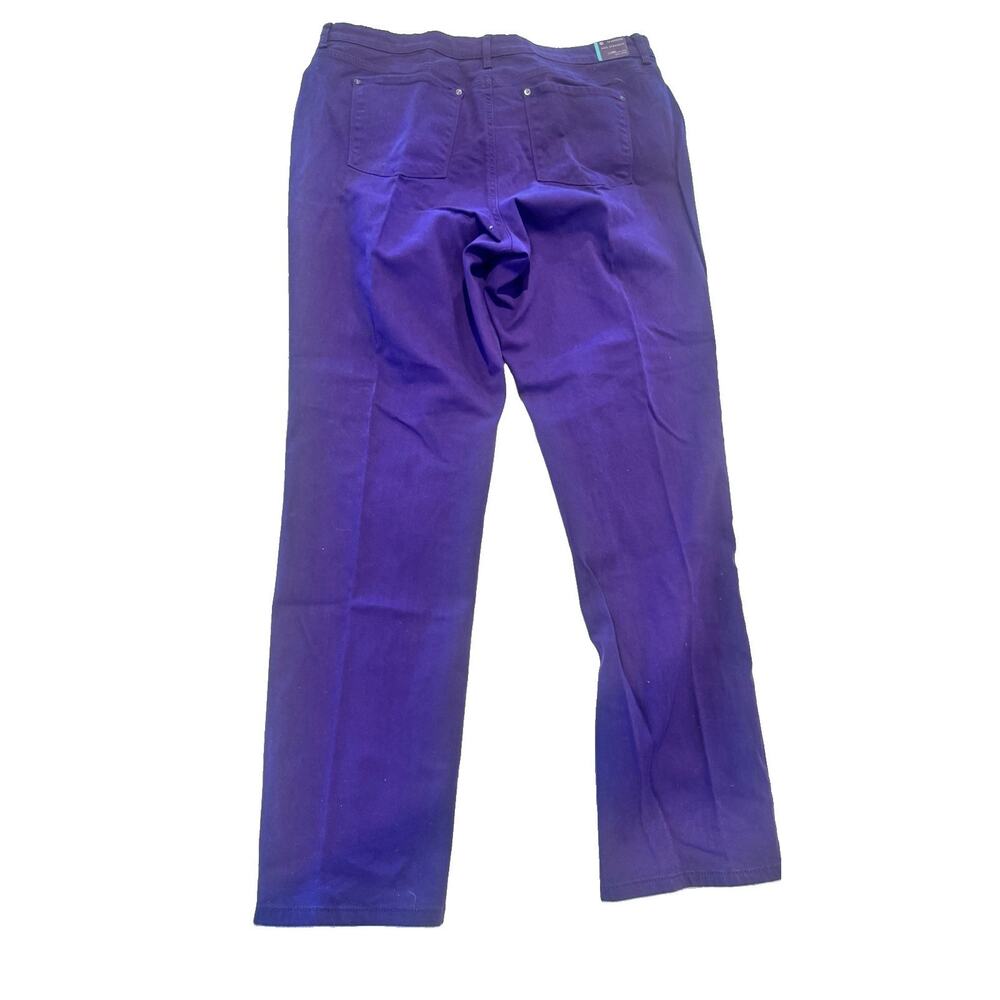 Gloria Vanderbilt Slimming Stretch Jeans Womens Size 16 Rail Straight Purple New - Picture 5 of 8